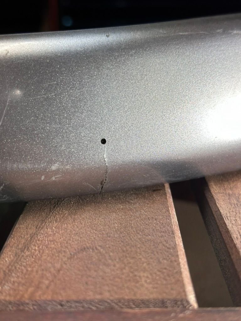 Small hole to prevent the crack from spreading 