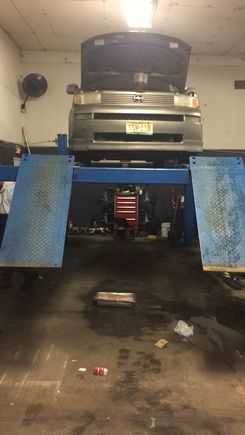 We look under the car to check for coolant leaks.  Was non. Then I find the catalytic converter in very rusty condition. The O2 sensor2 have the extension so I will not get the check engine light ON.