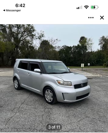 Coming home with me today. We had to get a rental car one time and they gave us a Nissan cube we looked and said oh lord we’ll never all fit in that thing with our 100lb 