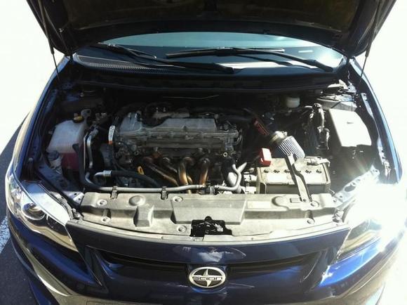 Dezod green header, injen sri, and gas pistons for hood