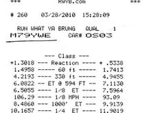 10.16 @ 134mph with GT30r Billet