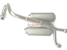 twin pipe muffler and exhaust pipe