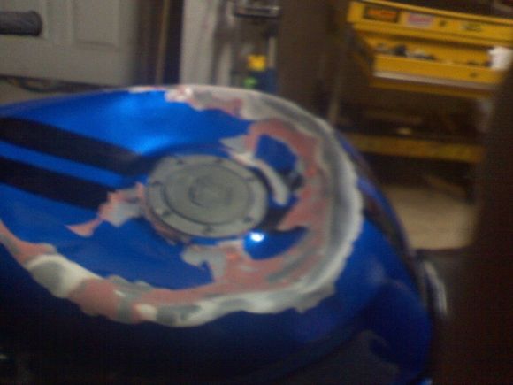 my first tank actuall came out allot better than it looks its a smooth curve all the way the paint makes it look haggard