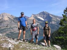 Cycling buddy, me, Son Erich in Waterton Park