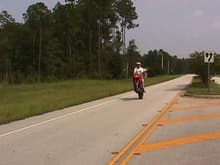 Old picture of me do a standing wheelie!!  LOL