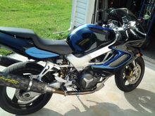 I painted it blue and black and switched the stock turn signals to flush mounts let me know what you guys think and any other suggestions I could do with it.