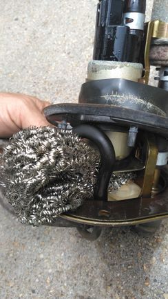 Brillo wrapped around the fuel pump, that's a first for me.