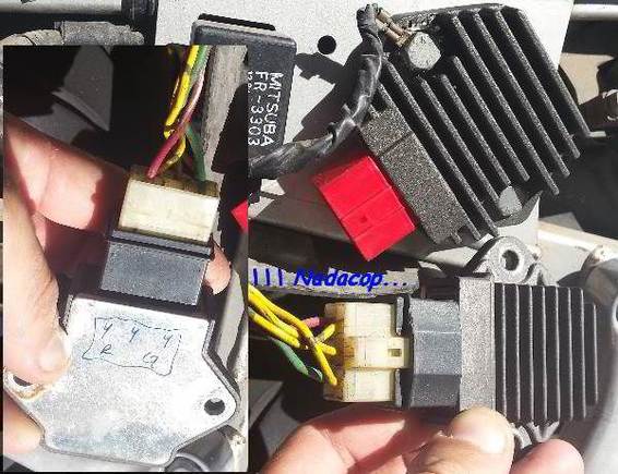 20161006 r r swap 01a - before I cut the old plug out. BTW, I did not have to alter the holes at all. I just needed longer bolts. Old wiring layout for reference.