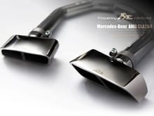 Fi Exhaust for Mercedes-Benz AMG CLA250 – Diamond Black Quad Tips.