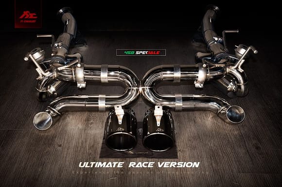 Fi Exhaust for Ferrari 458 Speciale (Ultimate Race Version ) full exhaust system.