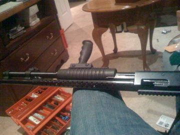 I tried a pistol grip on my fore-end but i didnt care for it... it didnt really feel that comfortable