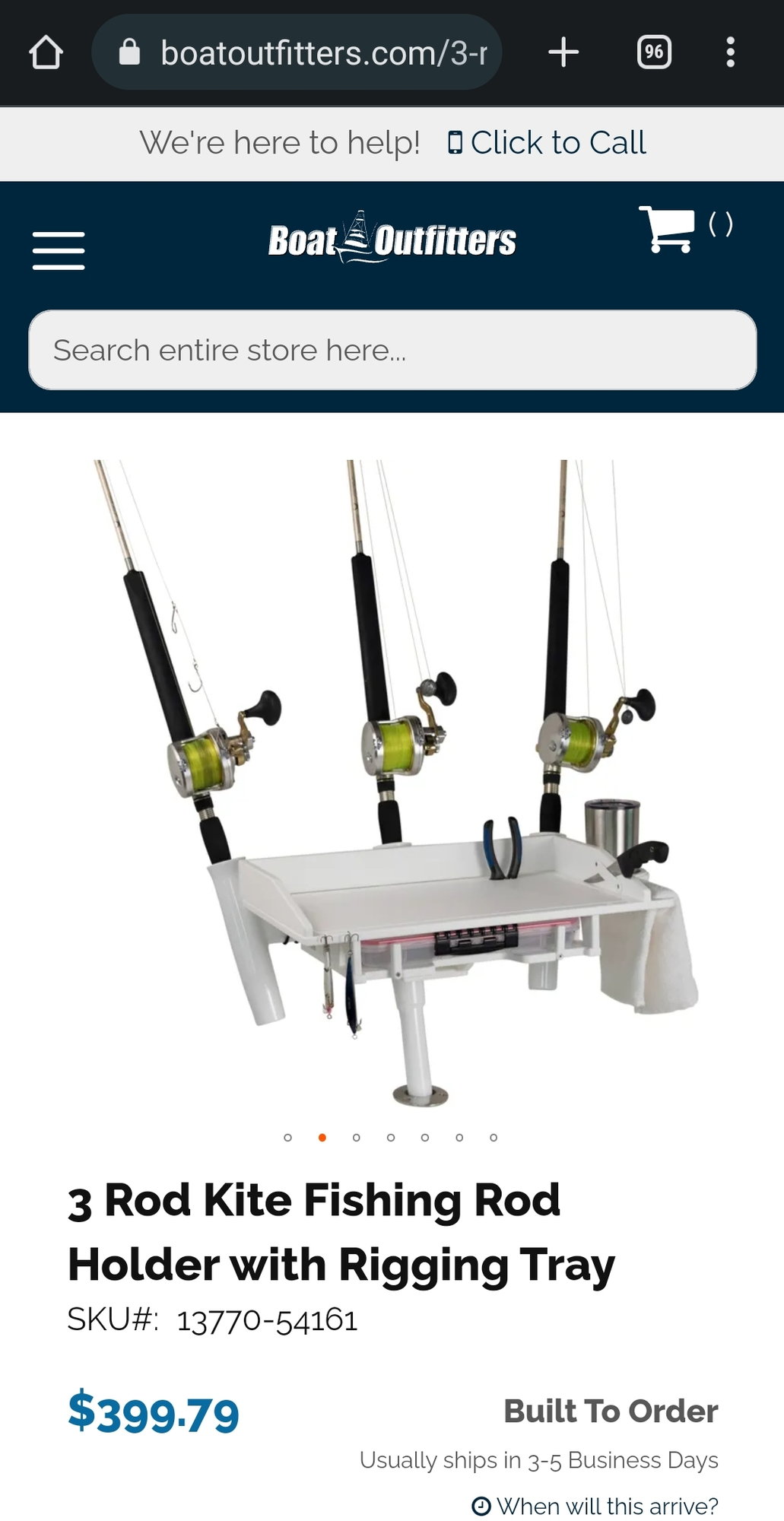 Boat Outfitters - Trident rod holder, cutting board & rigging