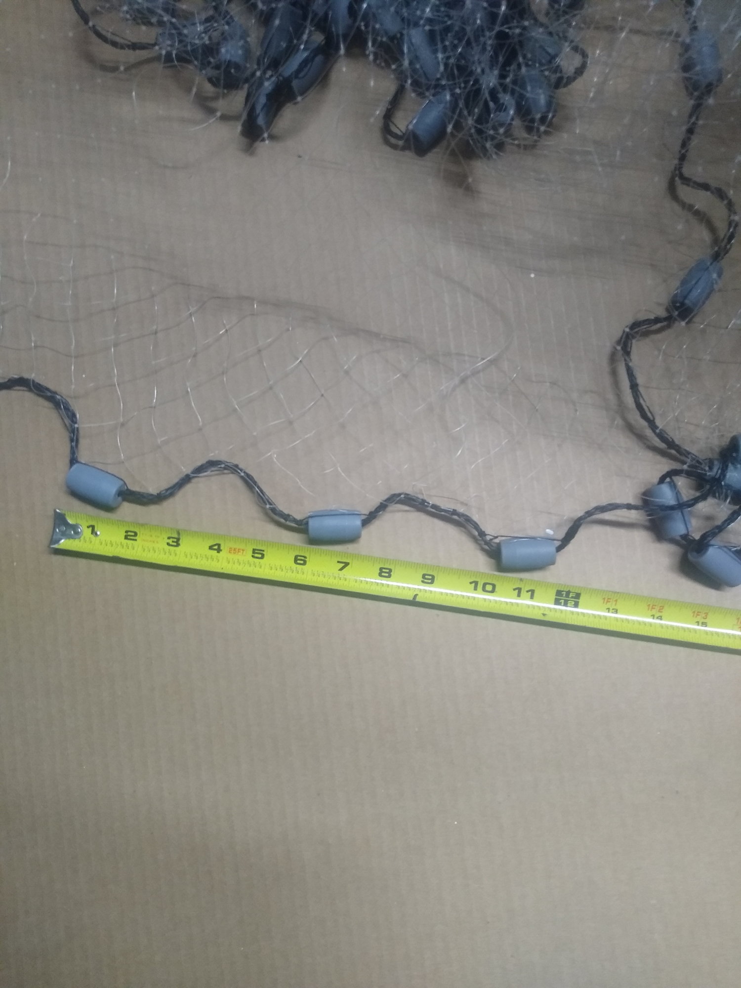 Barracuda Cast Nets Inshore line has 1.25lbs/ft on the lead line