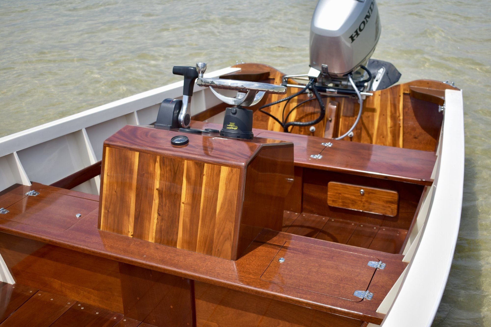 Ansil Saunders FAMOUS 16FT BIMINI BONEFISHER BOAT SKIFF FOR SALE