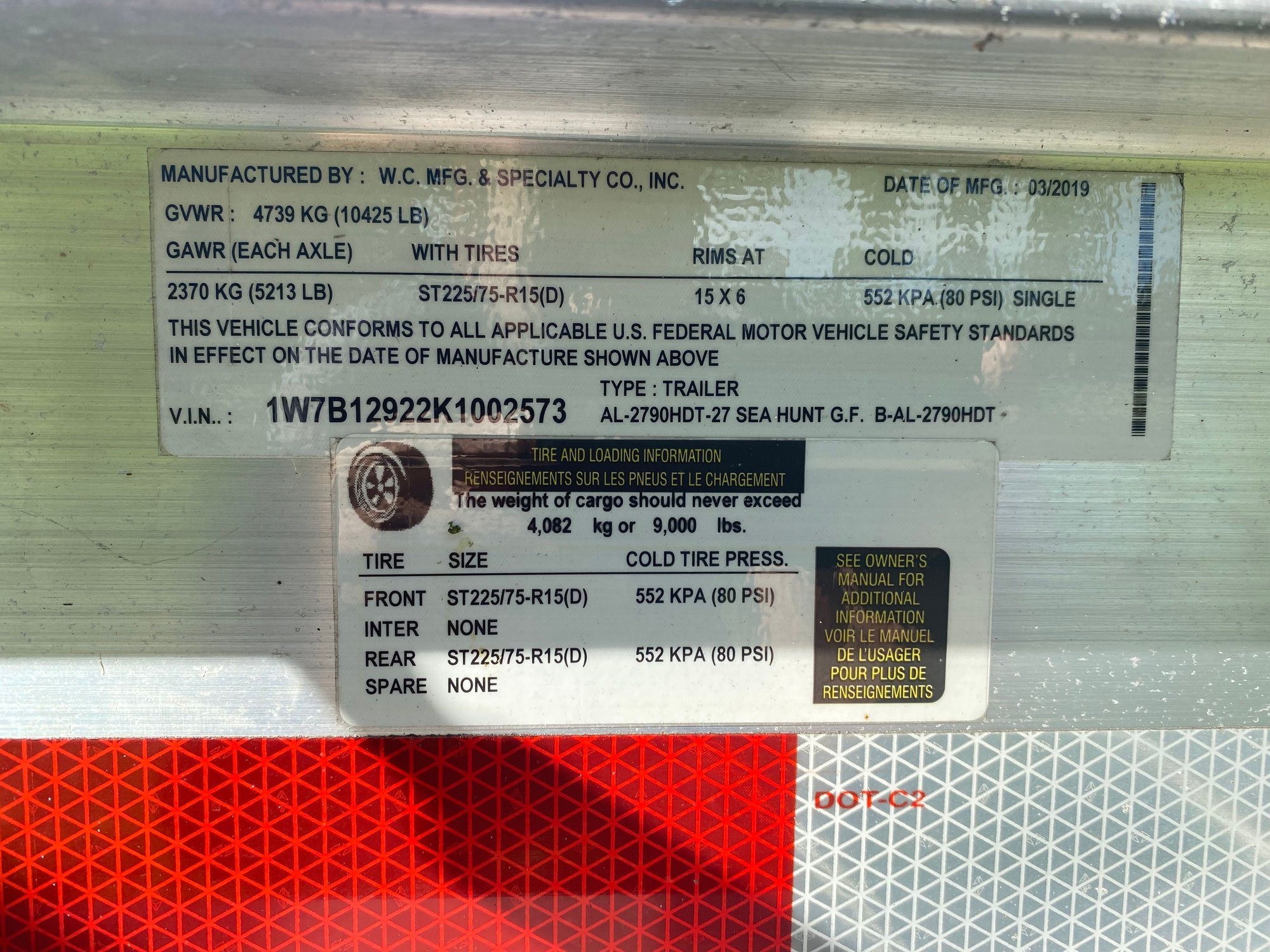 2019 Wesco Tandem Axle Trailer The Hull Truth Boating and Fishing Forum