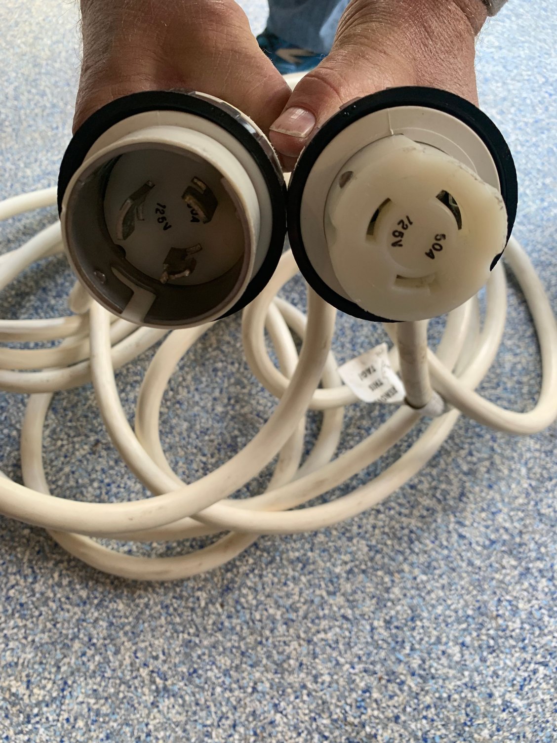 50 Amp Marine/Shore Power Cord WHITE 50 ft The Hull Truth Boating