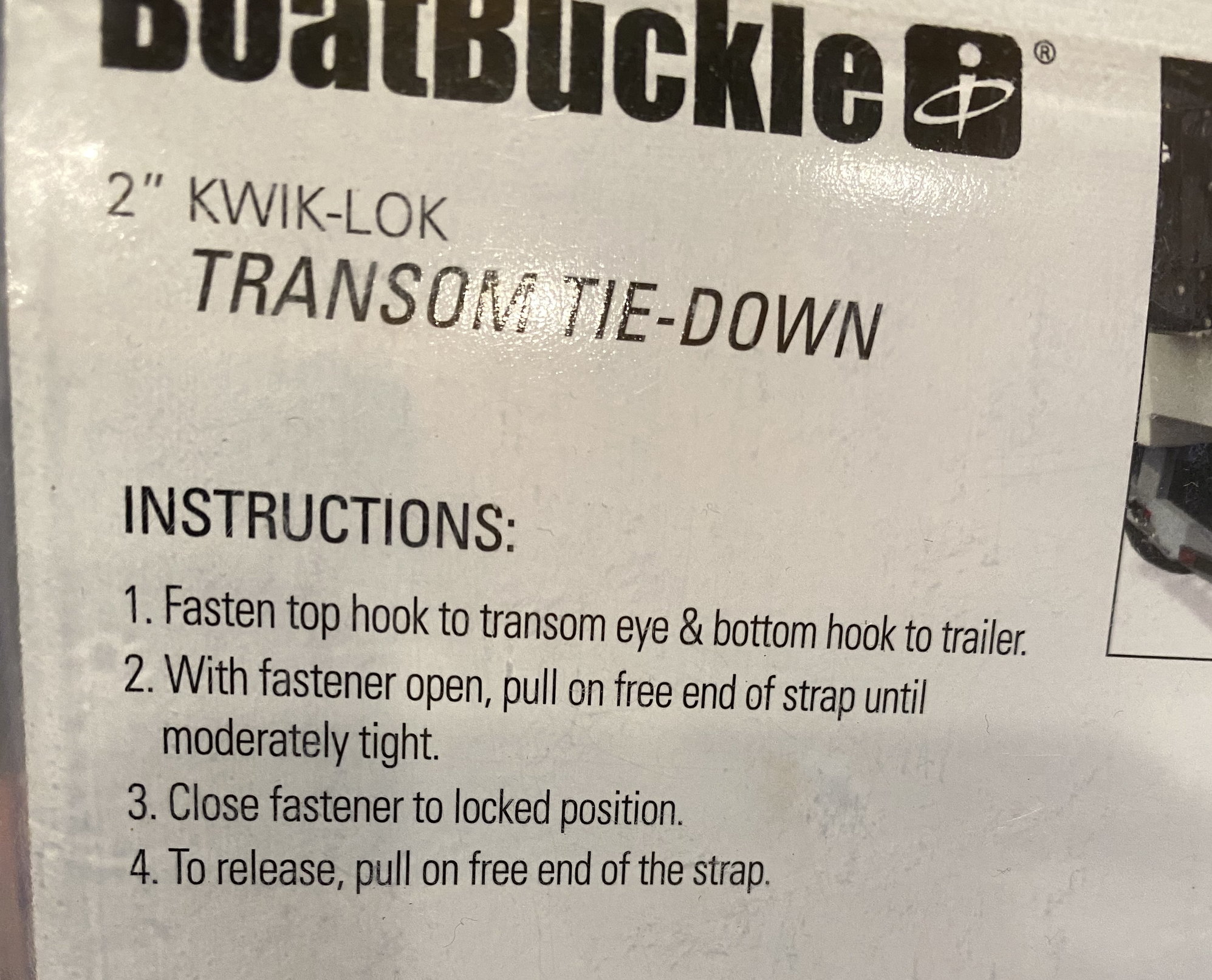 2 inch wide, 2 foot long transom tie down recommendations? - The