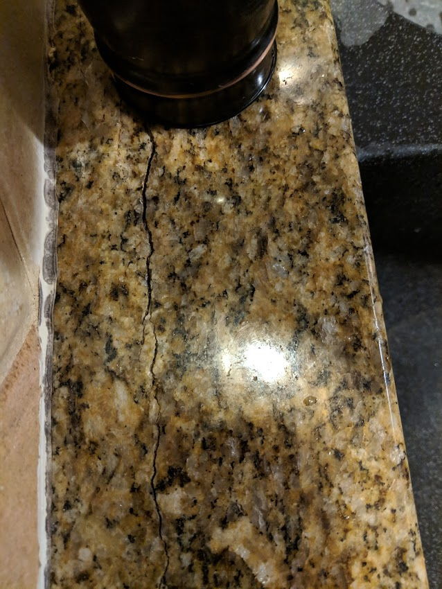Granite Counter Top Repairs Cracks By Sink The Hull Truth