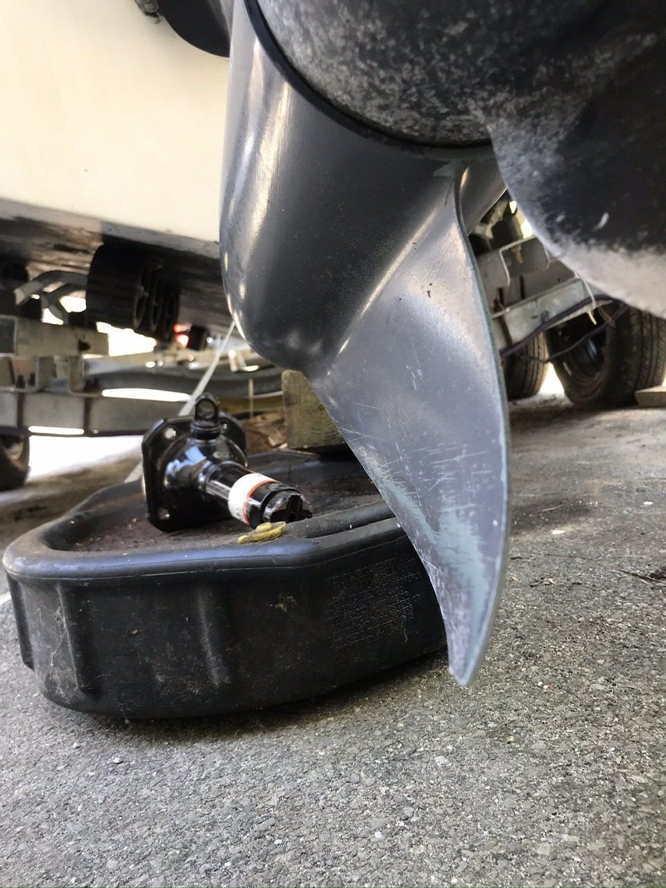 Bent skeg and steering deviation The Hull Truth Boating and Fishing