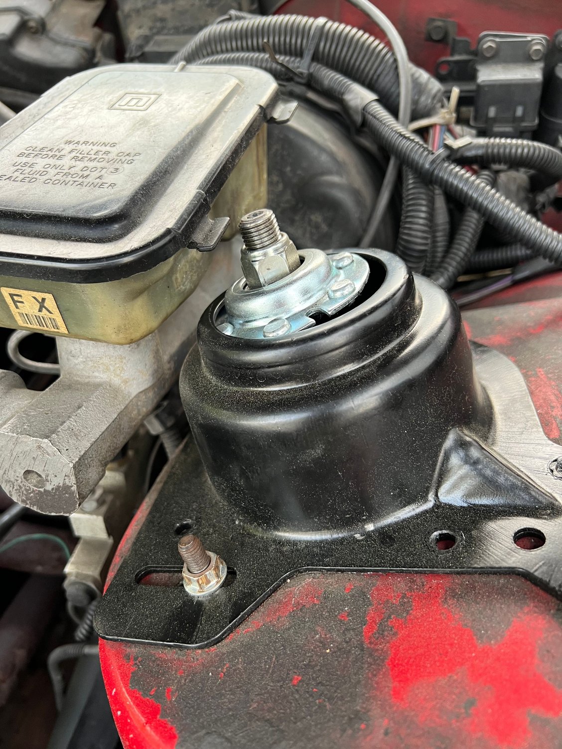 KYB strut mount bad in two months (almost hit my master cylinder