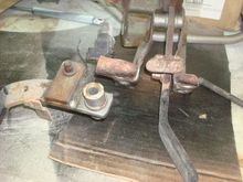 Taking the pedals apart to put new bushings in them.