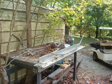 Both sets of fuel lines on my bench outside the shop.