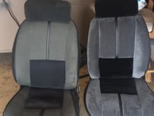 Here are my front seats, one finished the other not.