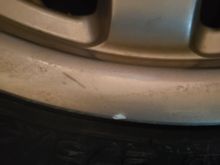 rear wheel #3 rock chip and small scratch