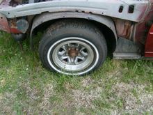 3 of the tires looks really good...one has wire showing....wheels are good for someone with a base car,or etc....