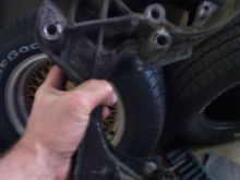 This is the back of the Caprice passenger side bracket.  See how close the holes are?  About the same as drivers side.