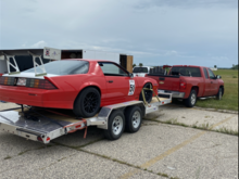 I’m by myself at the track and either driving it or getting ready to drive it, I don’t have a photo guy - .sorry for the crappy trailer pic lol