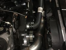 Inward bend from waterpump to tensioner that ruins clearance, no idea why they put u there.