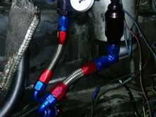 Mallory 4307 Fuel Pressure Regulator with Holly Pressure guage.  4-19 PSI adjustable.