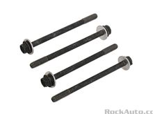 Also a flanged bolt head with a steel washer. There is no rubber washer however.