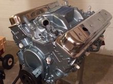 Rebuilt 355.  Pontiac blue....Naturally!
Wanted to shoot for 1st/2nd gen lineage and homage...and yes, performance ...with 400+hp and tq