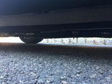 Front SS collectors on left. Tranny pan hangs 1/4-1/2" below exhaust