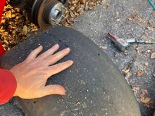 315/30 18’s on 10” rims. 