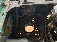 Hole in the EVAP tray. Used two 4" flanges, back to back with seals between the flange and the metal tray.