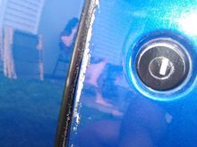 Also, who still has this door edge piece on their car? Pulled this off just to see what it looked like underneath. 30 years of wax residue?! With a lot of elbow grease and compound, actually cleaned up pretty nice. Question is do I put the protector back on? Car looks much cleaner without it!