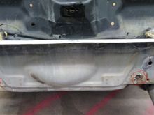 Rustthrough is complete right here.  Other nearby rust is surface only.
