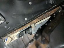 Toe board was crusty, so, repaired that.