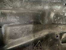 Aluminum hood "A" and date code location