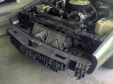 The 87 bumper was missing a section of the absorber and it had a nice big dent in it so I used the bumper from the 90, it is in perfect shape.