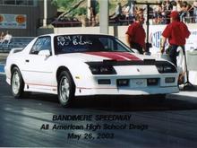 My Camaro at the track when I first bought her. Ran about 15.4's stock in Colorado