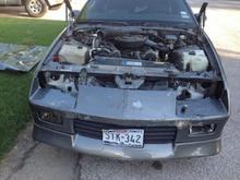 Removed the crumpled hood