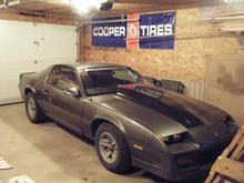 The car was T-boned before I got it. I fixed the rear quarter and repainted it original color with black stripes. I got the car with the 4 inch cowl hood which I love.