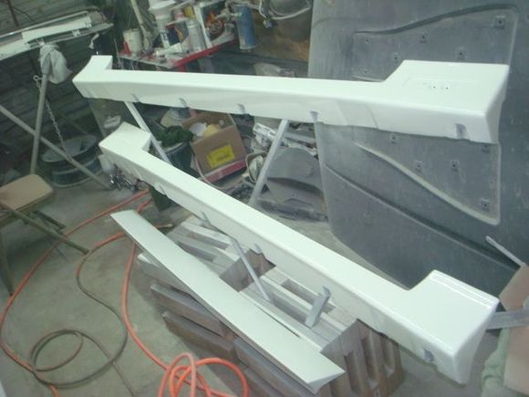 2 more coats of epoxy on them. Still trying to get the hang of this new gun and larger tip so had a couple runs but they'll sand out.