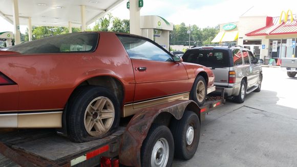 On the road again. Almost home with her from SC
