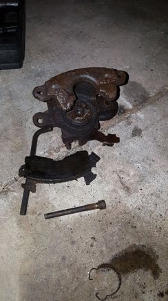 trashed rear caliper