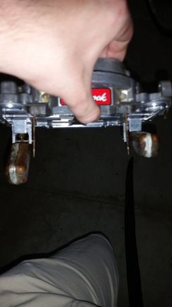 So i went to adjust the floats today because i had nothing else to do until the gaskets got here. The one on the right is where its supposed to be
